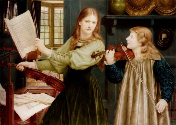 The Duet Portrait of Alexandra Daughter of Rev. G. Kitchin and Winifrid Daughter of the Painter