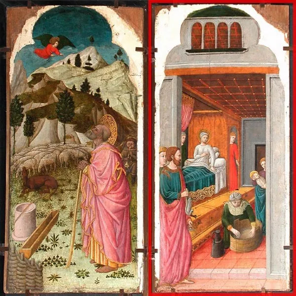 The Angel Appearing to Joachim; The Birth of the Virgin