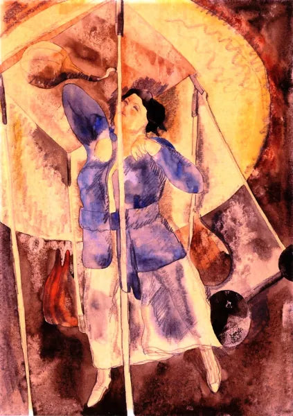 Woman Punching Bag