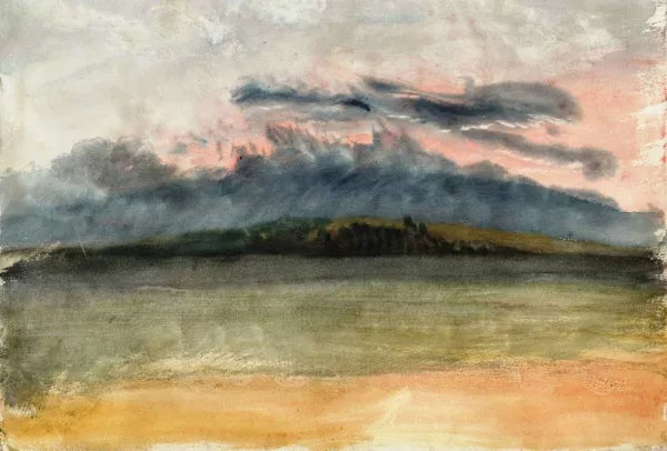 Storm Clouds, Sunset with a Pink Sky