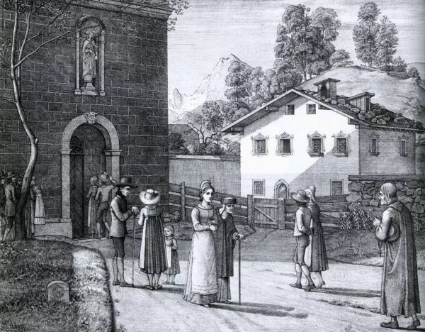 Sunday: Entrance to the Church at Berchtesgaden