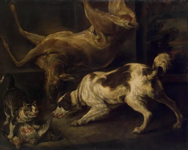 Deer, Dog and Cat