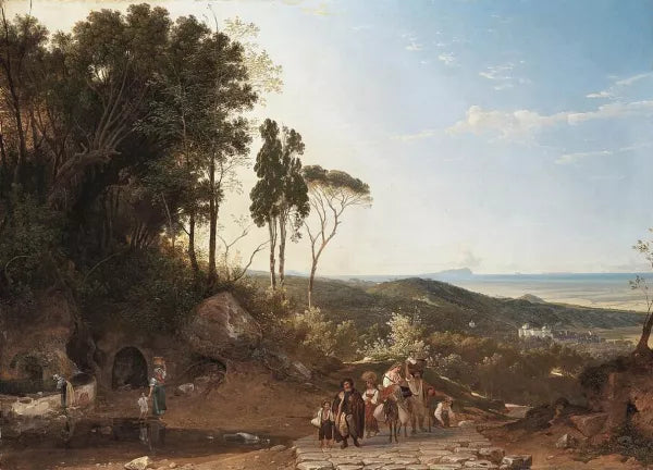 View of Ariccia with the Sea in the Background