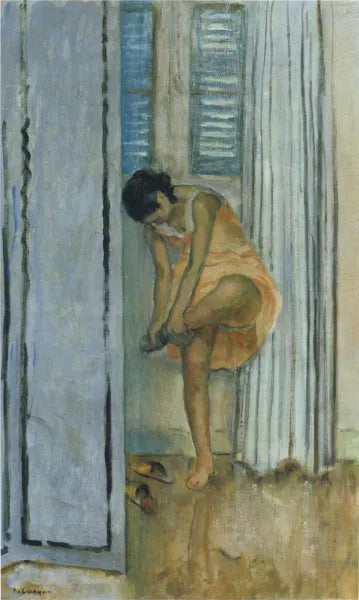 Woman Changing Her Shoes
