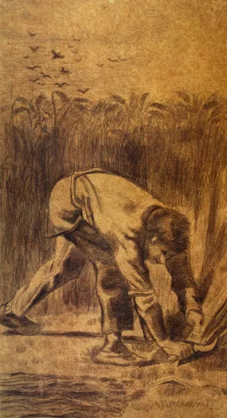 Reaper with Sickle after Millet