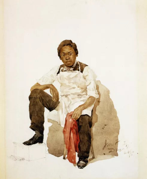 Young Man in White Apron