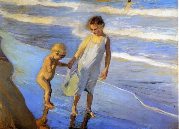 Valencia, Two Little Girls on a Beach