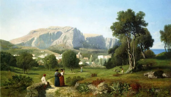 View of the Isle of Capri, Gulf of Naples