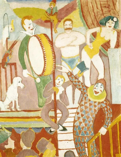 Circus Picture II: Pair of Athletes, Clown and Monkey