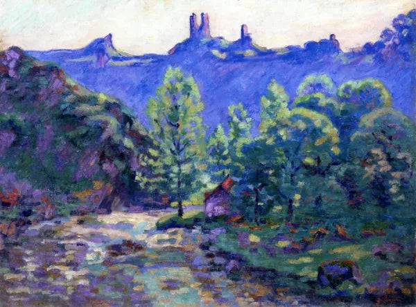 Le moulin Brigand et les ruin du Chateau de Crozant
