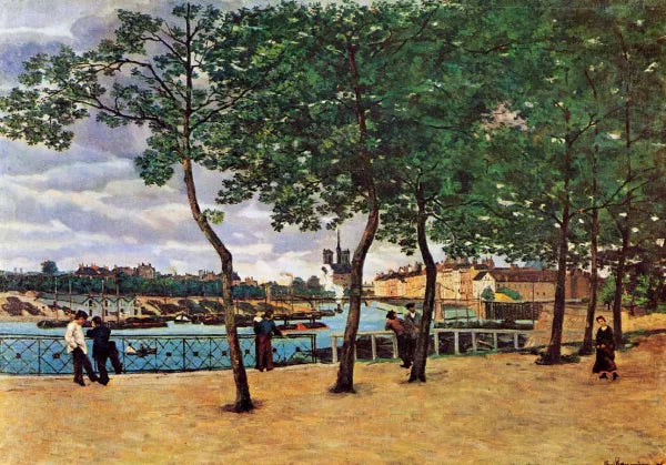 The Seine at Paris also known as Quai de la Rapee
