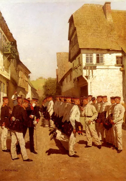 Military Cadets Preparing For Parade