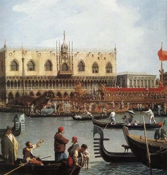 Return of the Bucentoro to the Molo on Ascension Day Detail