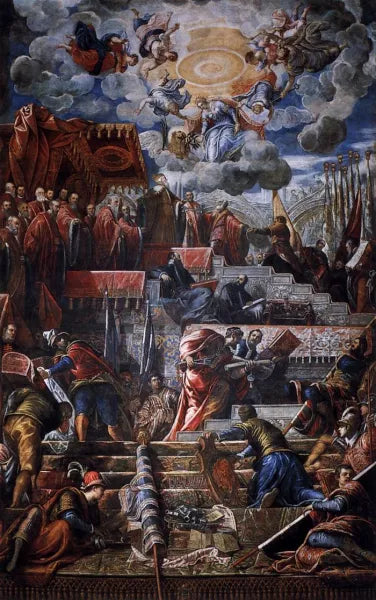 Doge Nicolo da Ponte Receiving a Laurel Crown from Venice