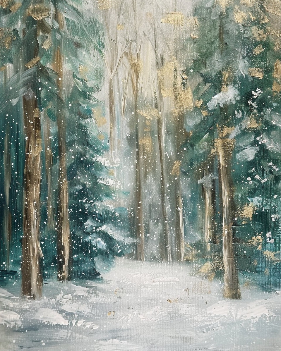 Golden Winter Forest