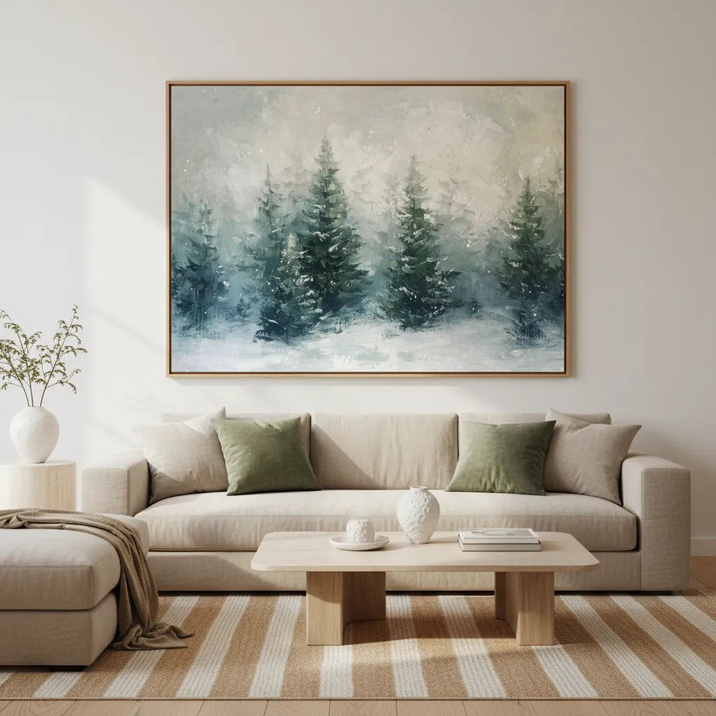 Misty Winter Pines