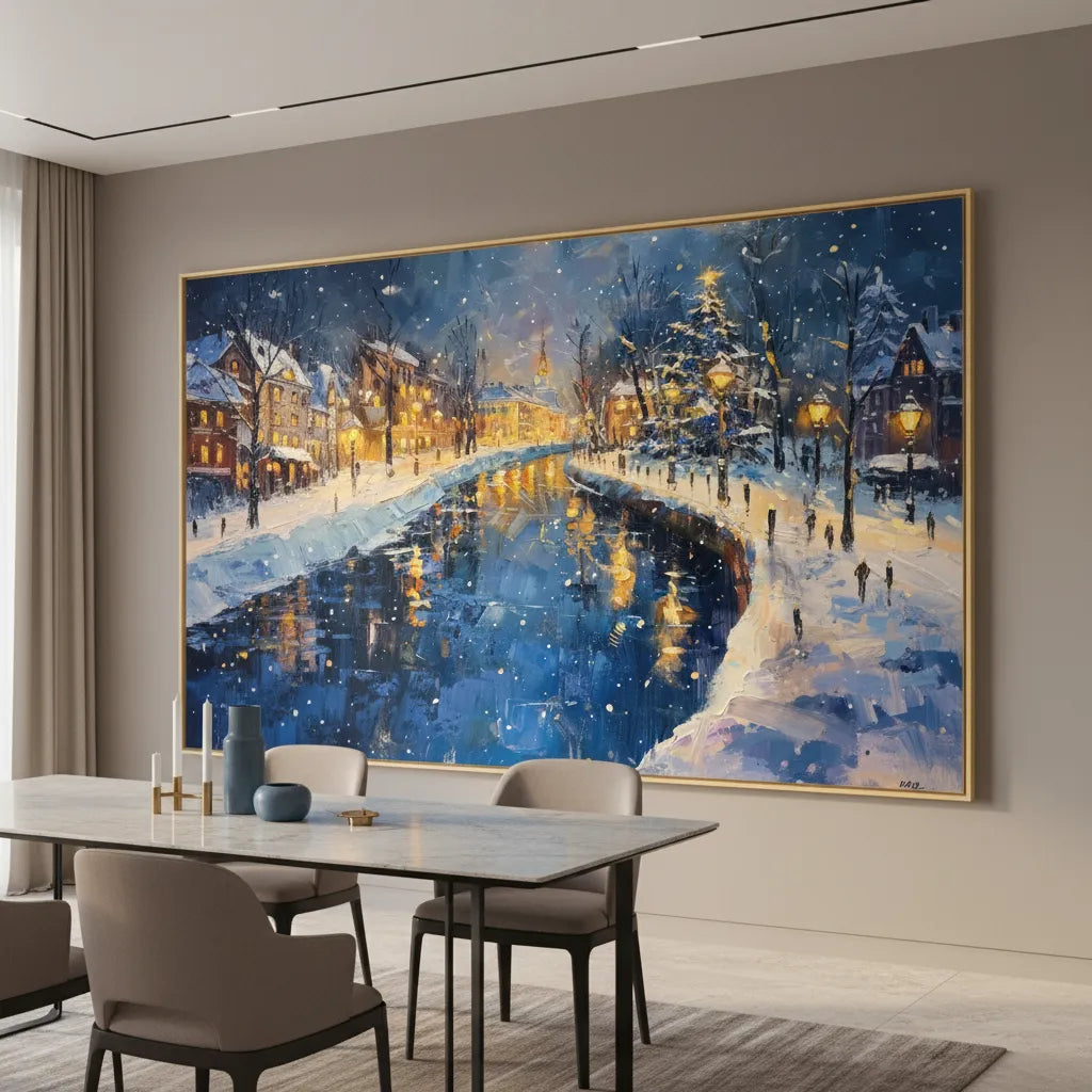 Winter River Lights
